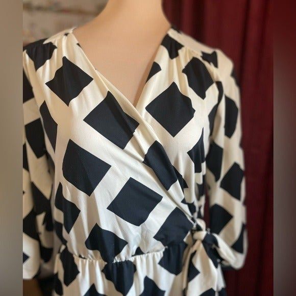 Mud Pie Womens Drew Tunic Shirt Dress Long Sleeves Pearl / Black Size Small. - Picture 9 of 11